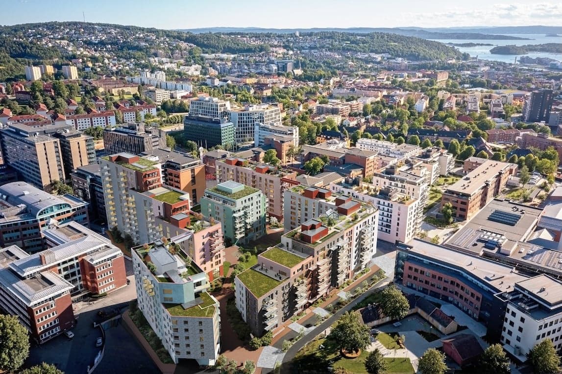 Visualisering av bolig prosjekt av Nordr
