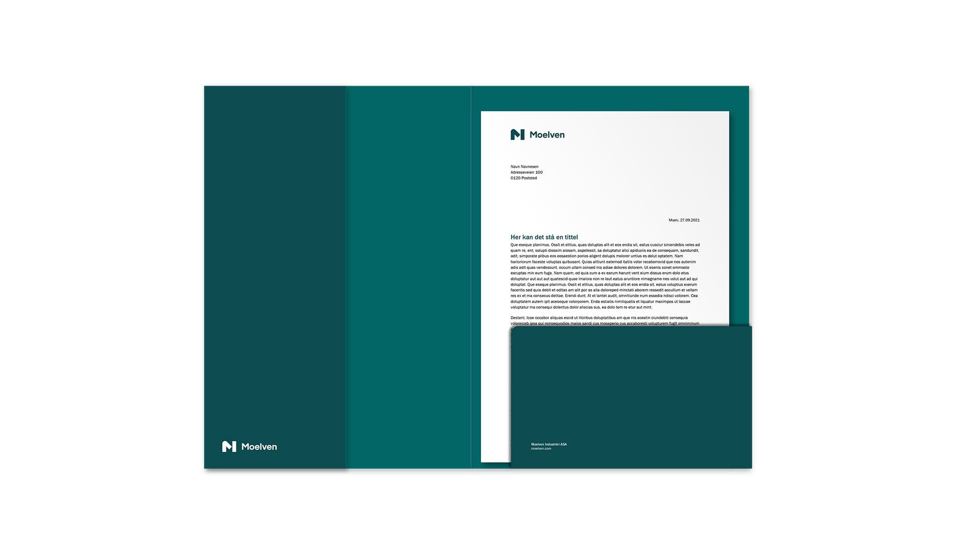 Moelven sin nye identitet på et dokument