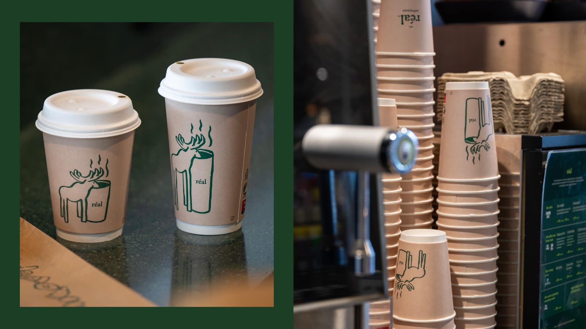 Réal konseptet på kaffekopper