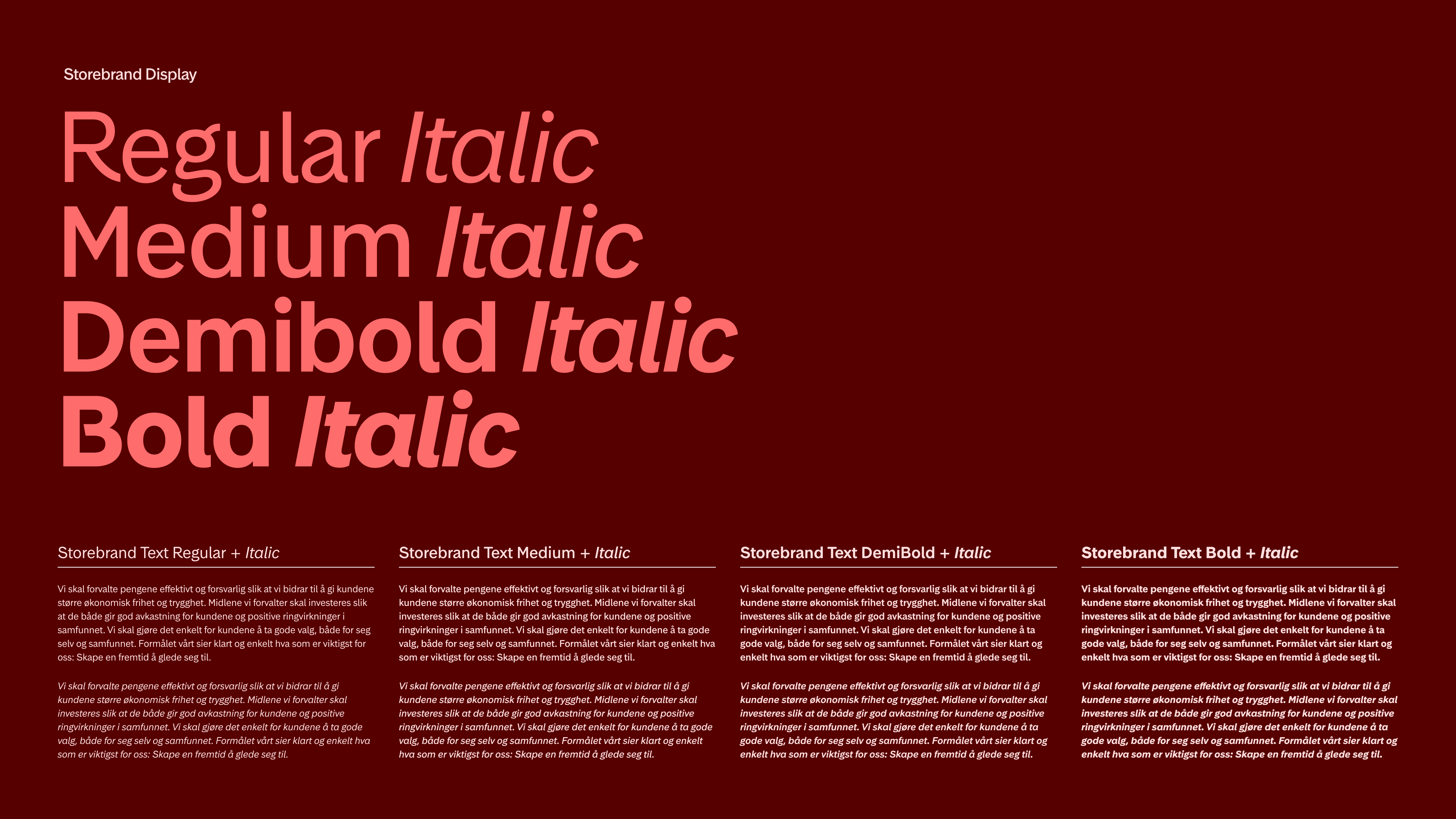 Storebrands nye font