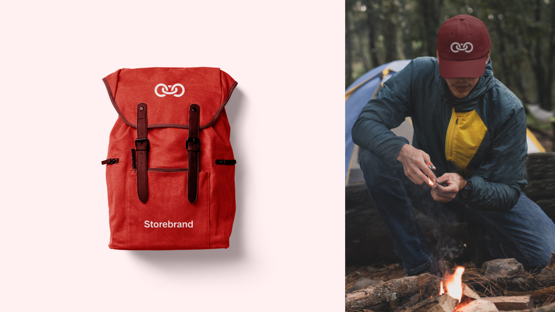 Den nye logoen til Storebrand på mockups