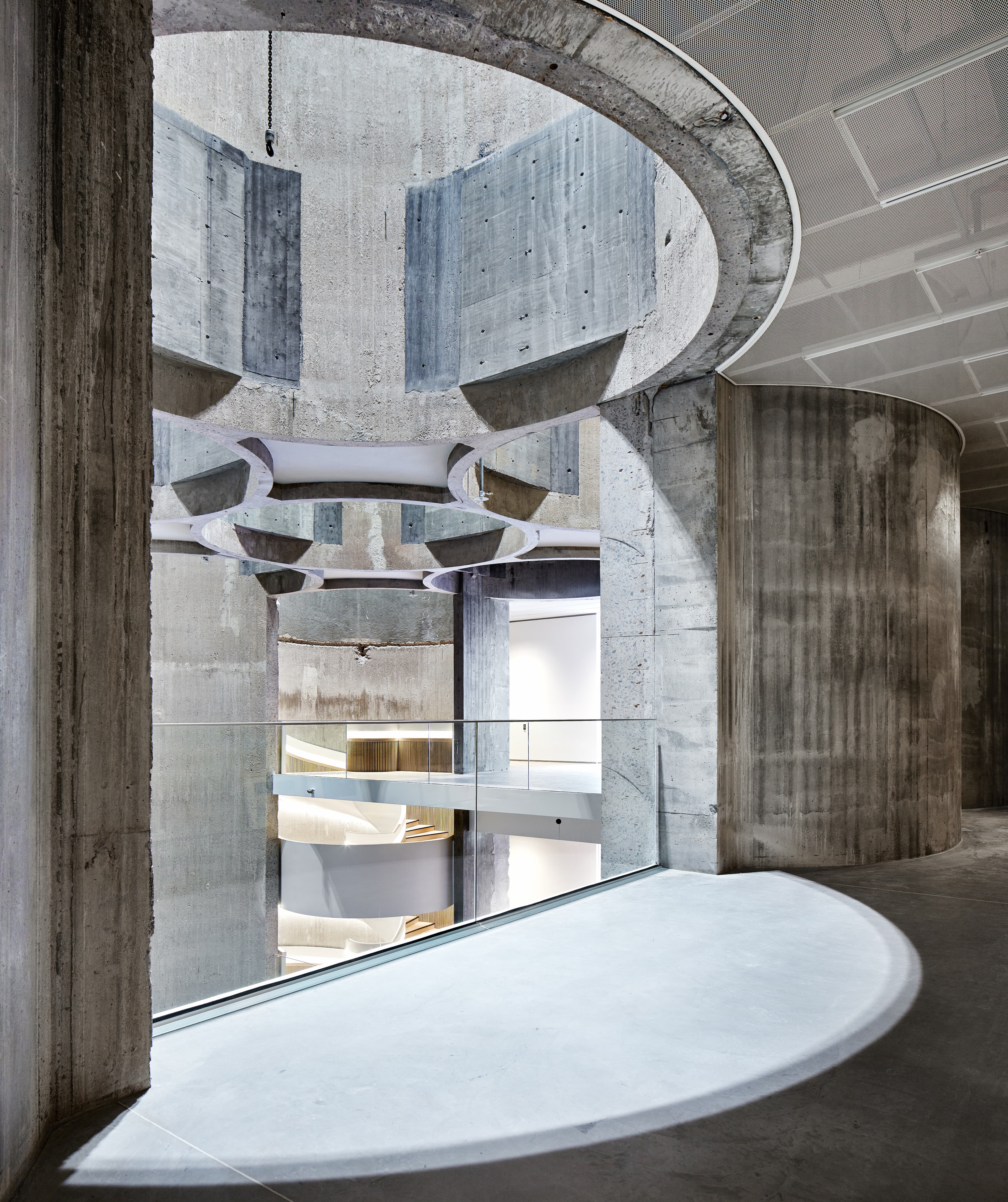 Kunstsilo sett fra fjerde etasje