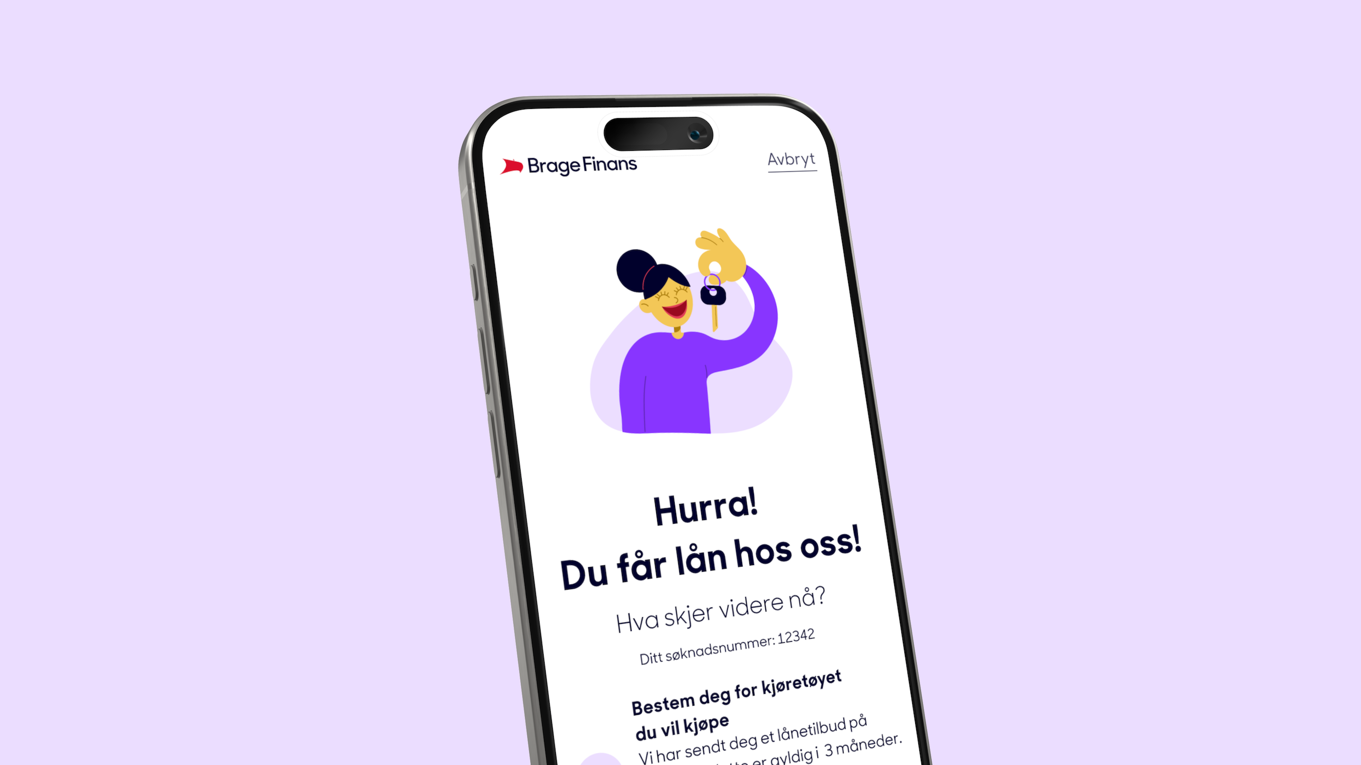 Gif eksempel Brage Finans søknadsprosess