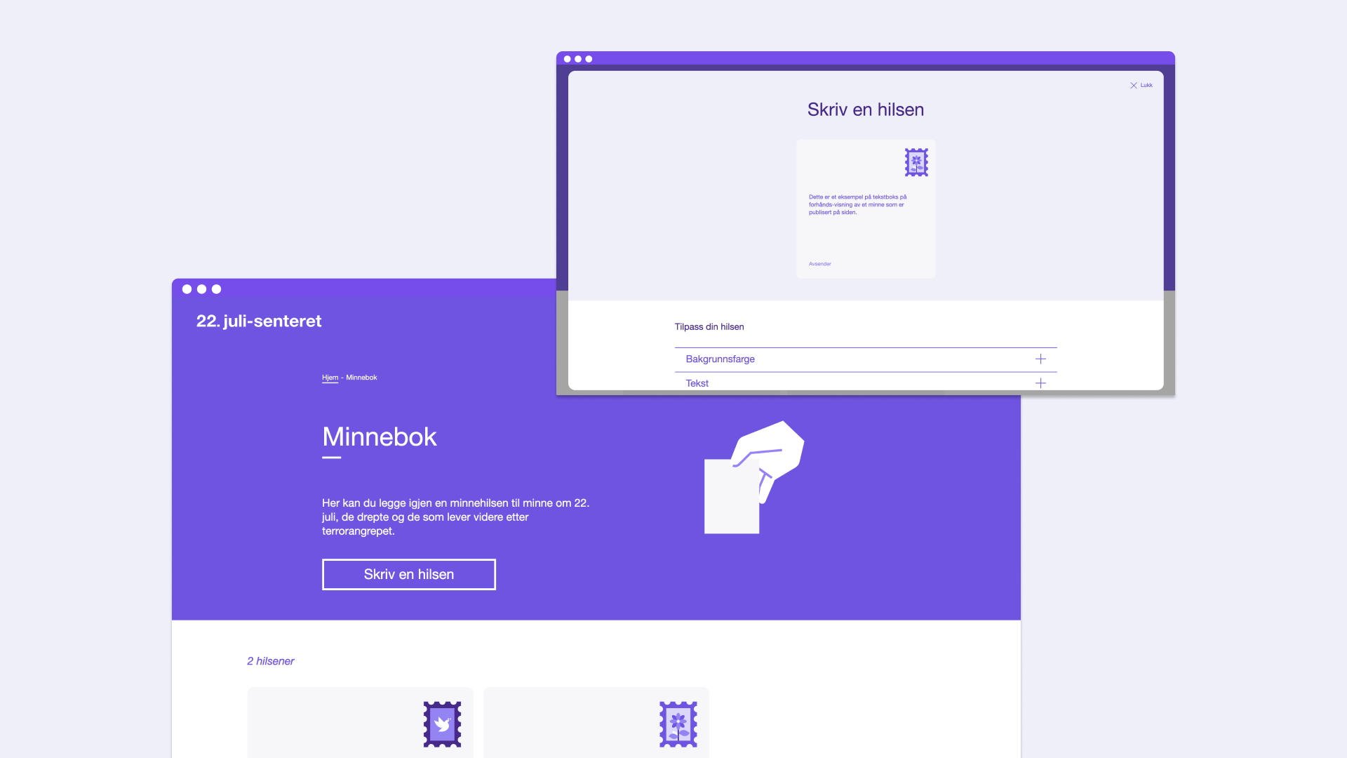 Desktop for tjenesten: Minnebok