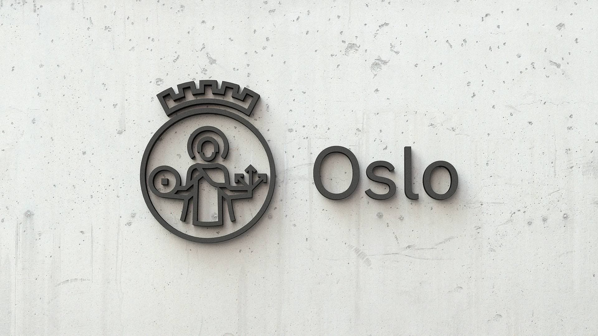 Oslo logo mot betong