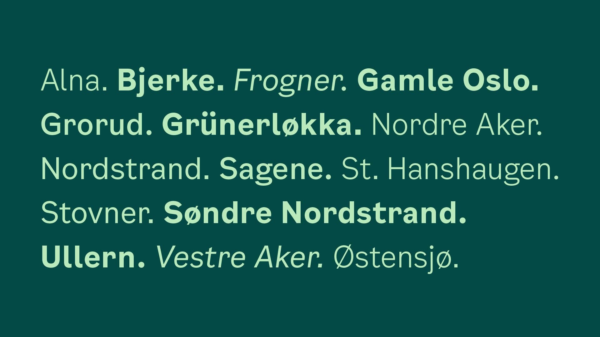 Oslo typografi 